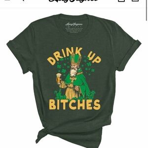 'Drink Up' Short Sleeve Tee - Dark Green